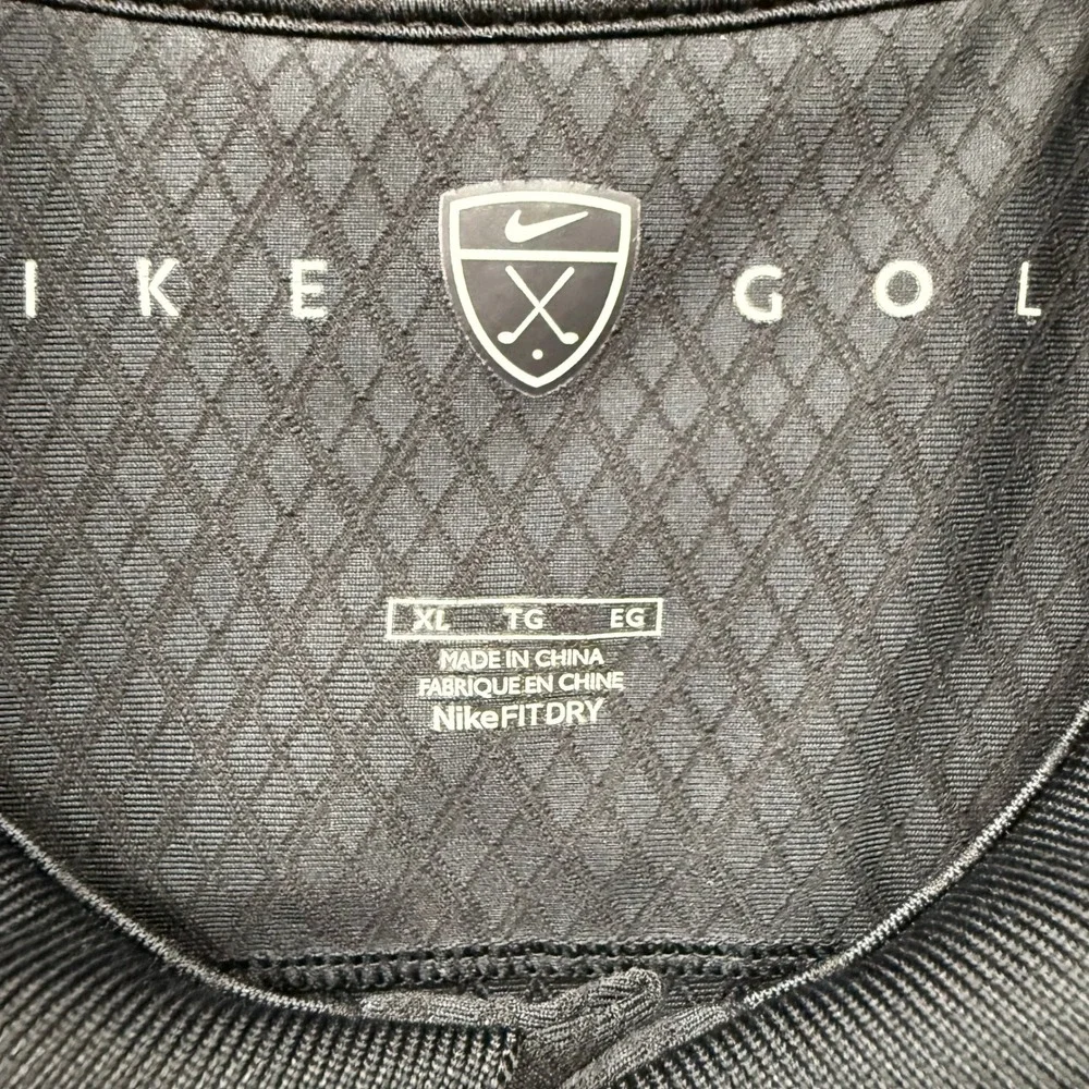 Nike Golf Fit Dry Black Diamond Texture Polo Shirt Mens XL 206475-010